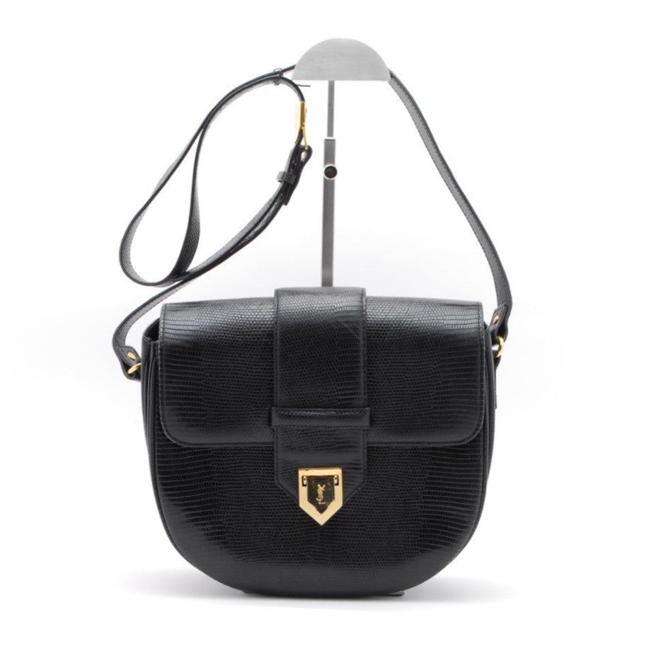 Saint Laurent Yves Shoulder Bag - Black, Leather 