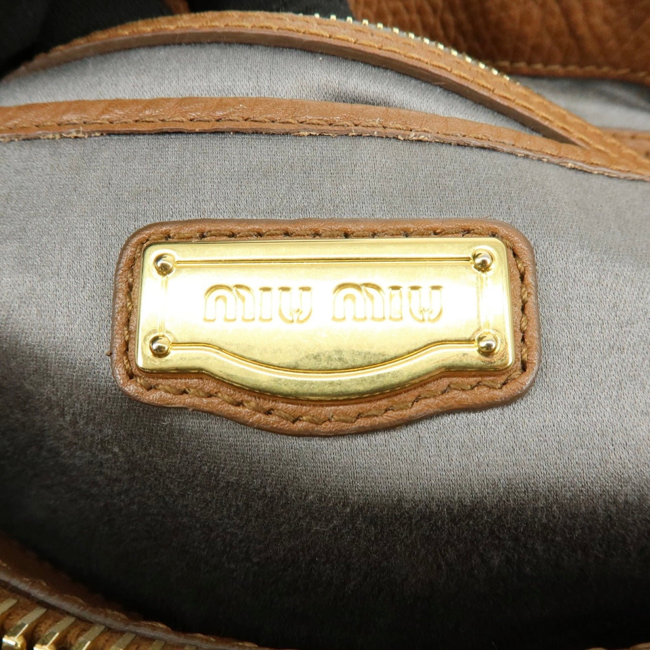 MIU MIU Leather Vitello Caribu Bag