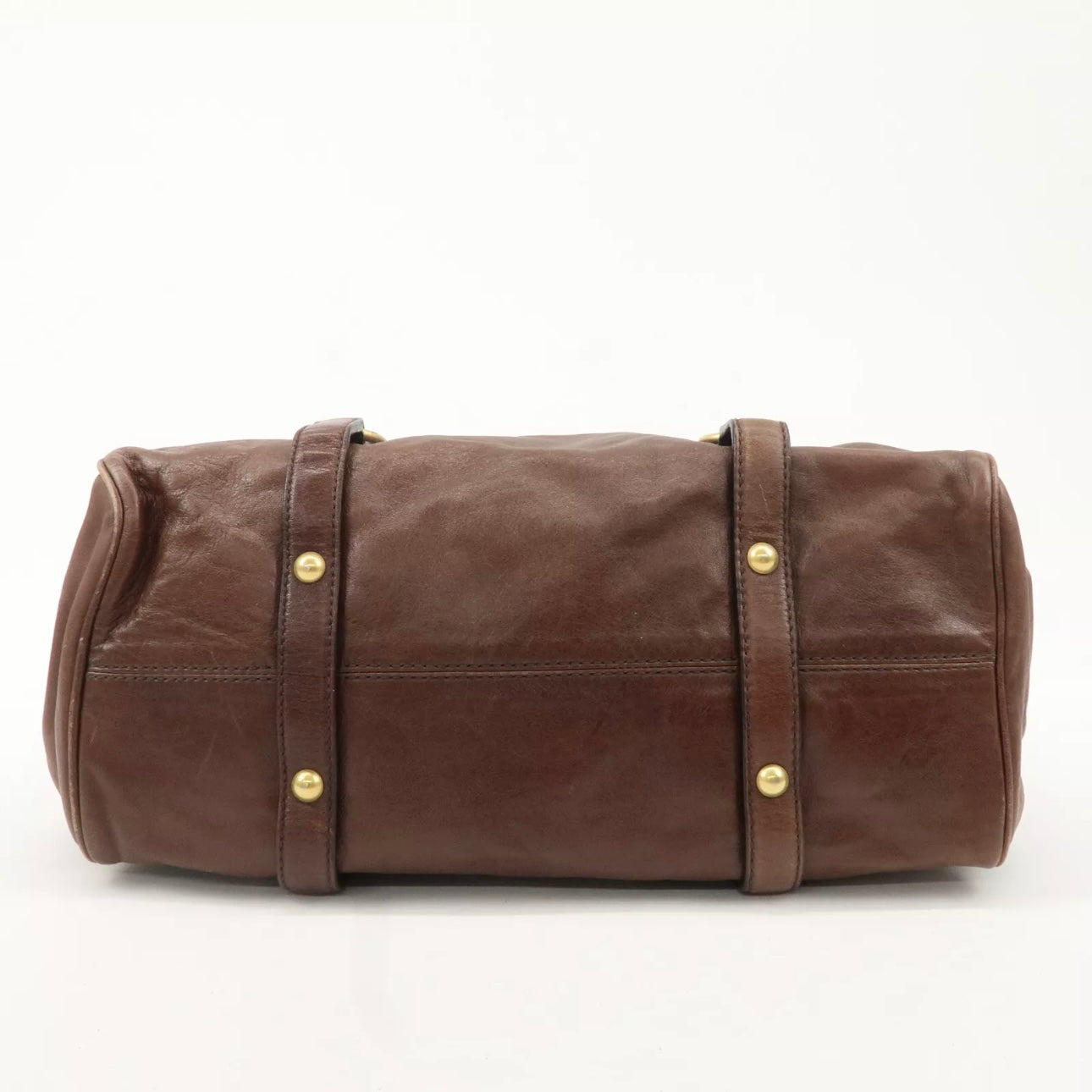 MIU MIU Leather Shoulder Bag Brown