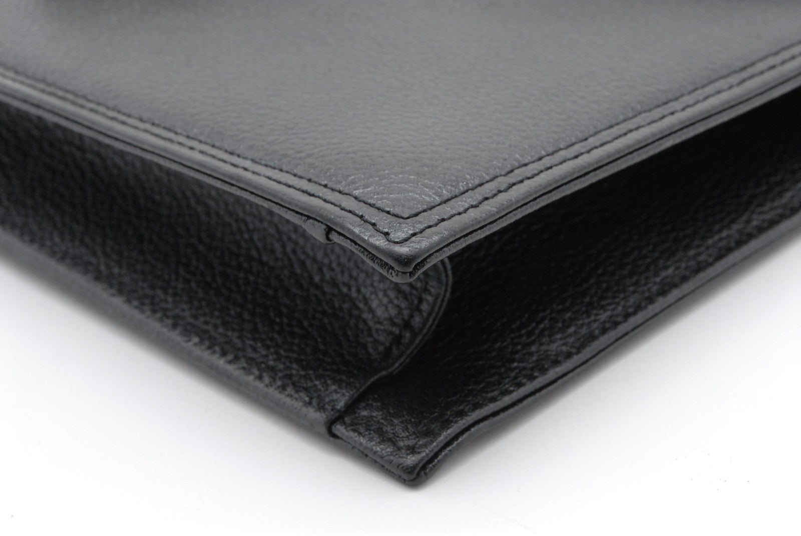 Saint Laurent Yves Vintage Clutch - Black, Leather