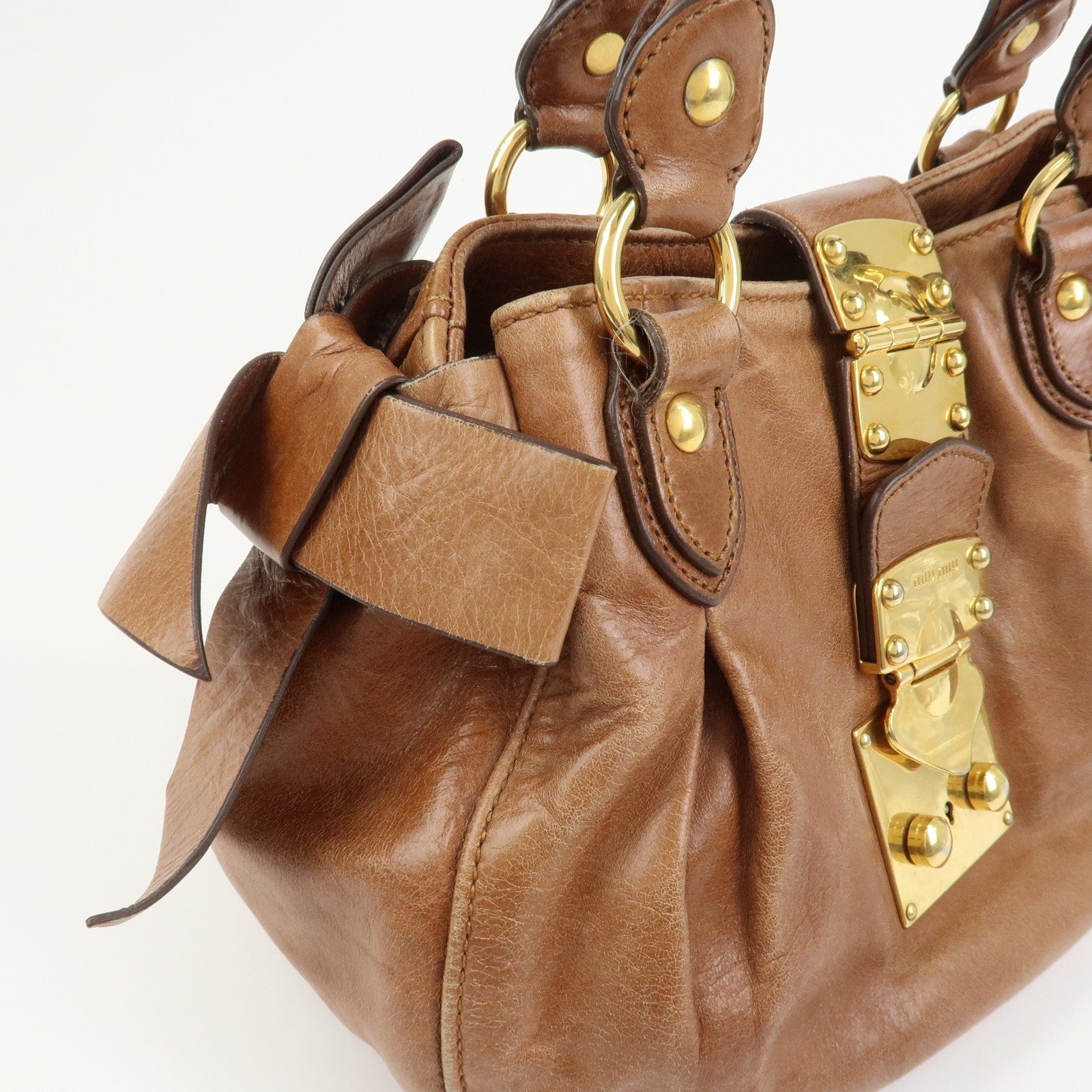 Miu Miu Hand Bag - Brown, Leather
