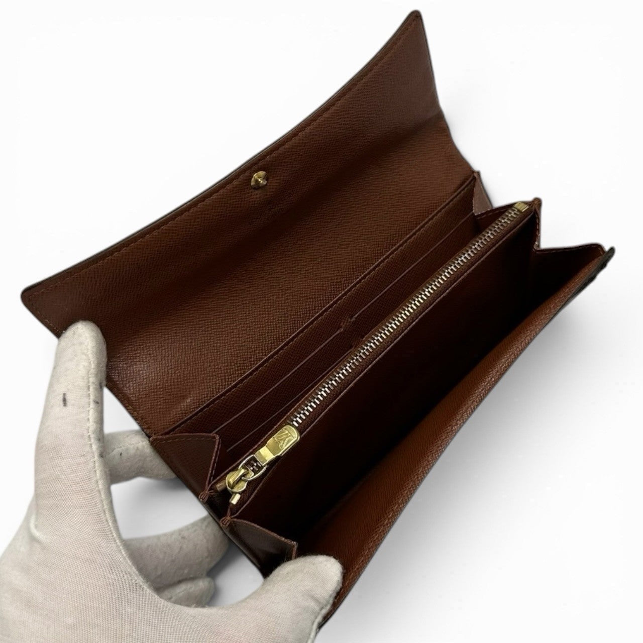 Louis Vuitton Portefeuille Sarah Wallet - Brown, Leather