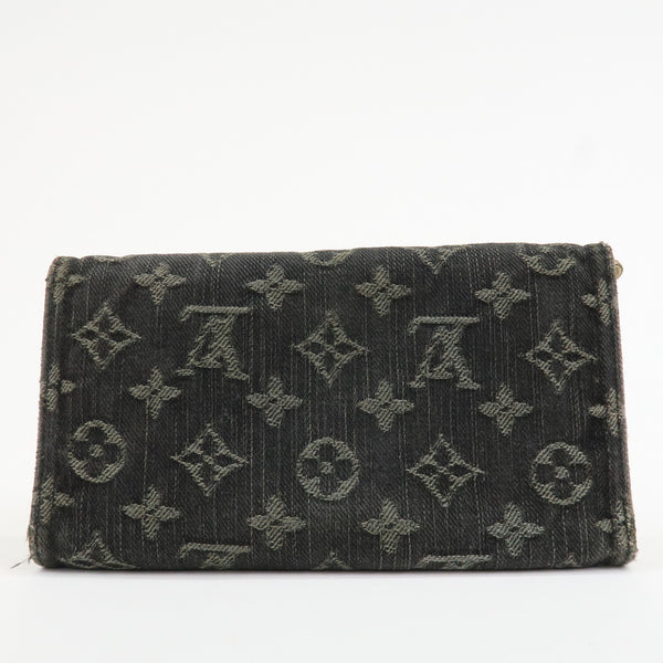 Louis Vuitton Portefeuille Amelia Wallet - Noir, Monogram Denim 