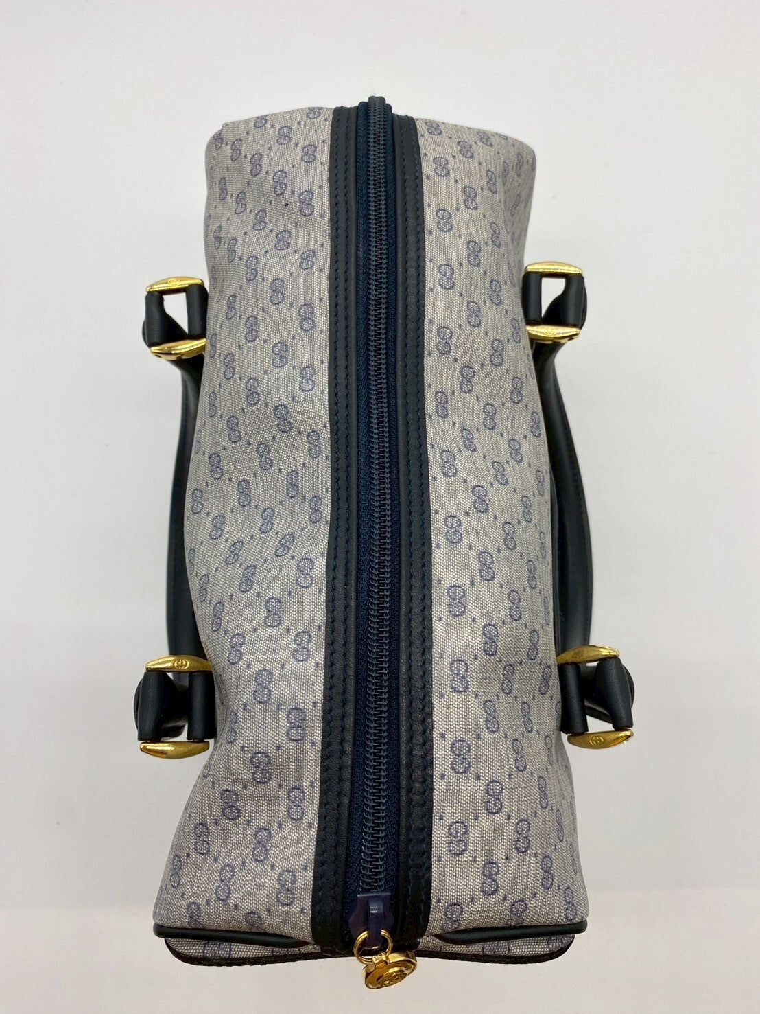 Gucci Micro GG Mini Boston Bag - Navy, PVC