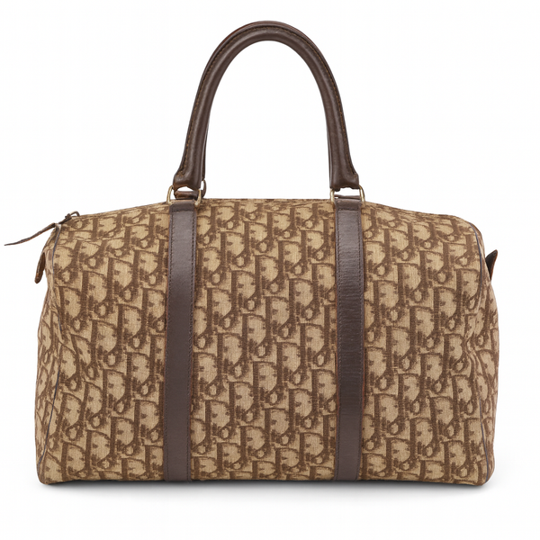 AI-enhanced studio cover image for Christian Dior Trotter Boston Bag - Brown, Canvas Leather