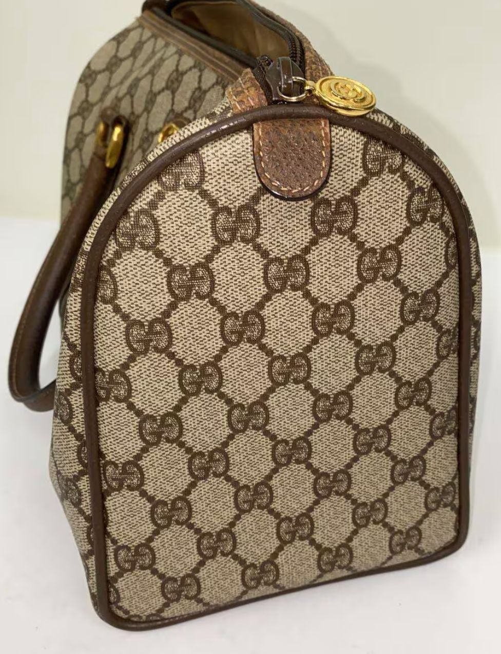 Gucci GG Supreme Handbag - Brown, PVC Leather