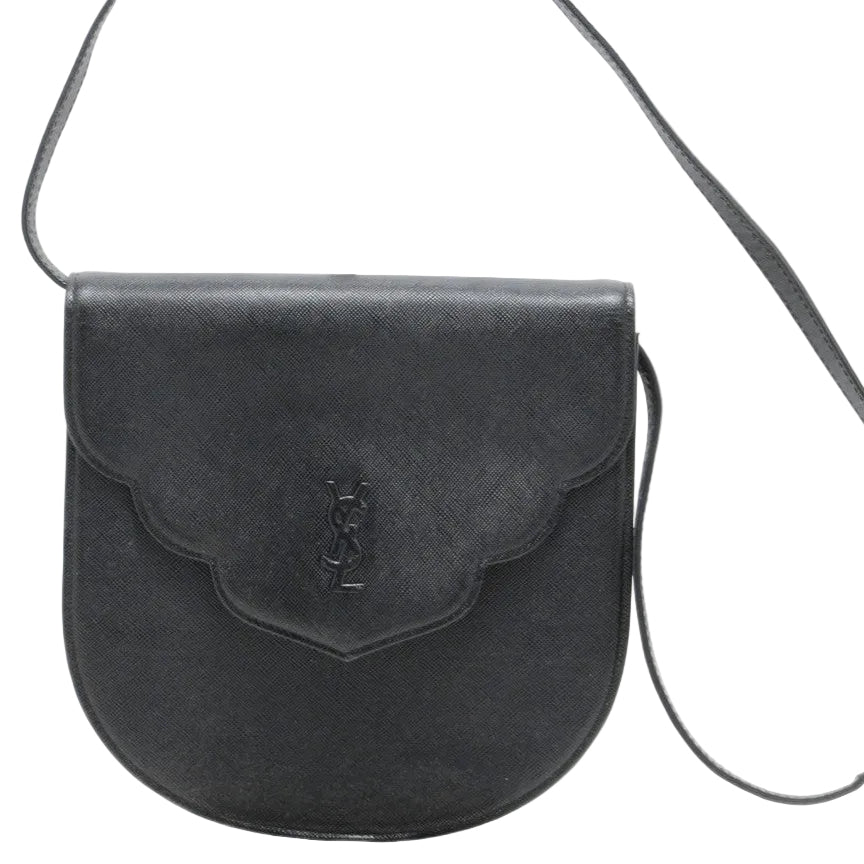 Saint Laurent Yves Saint Laurent Crossbody Shoulder Bag - Black, Leather