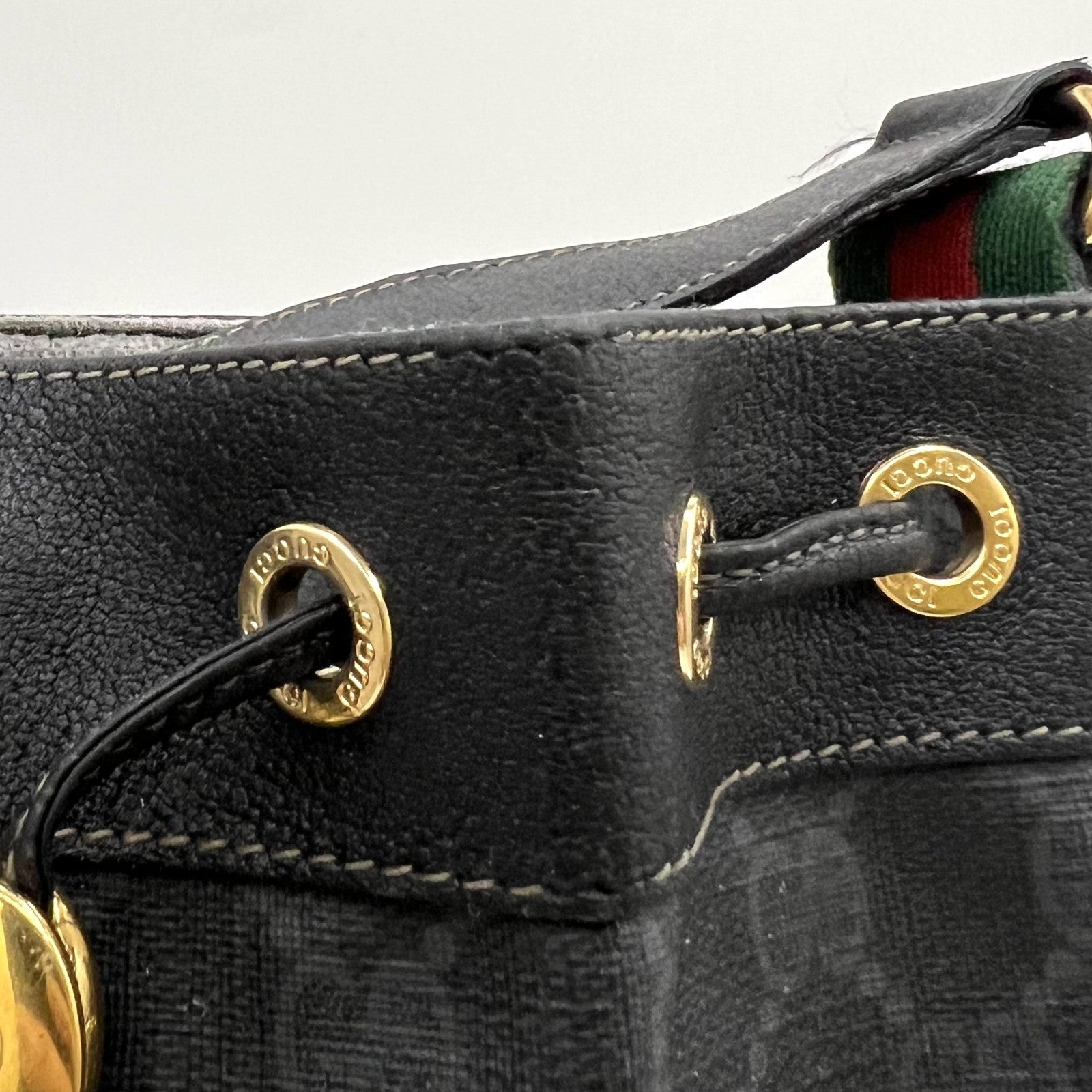 Gucci Sherry Line GG Shoulder Bag - Black, Leather 