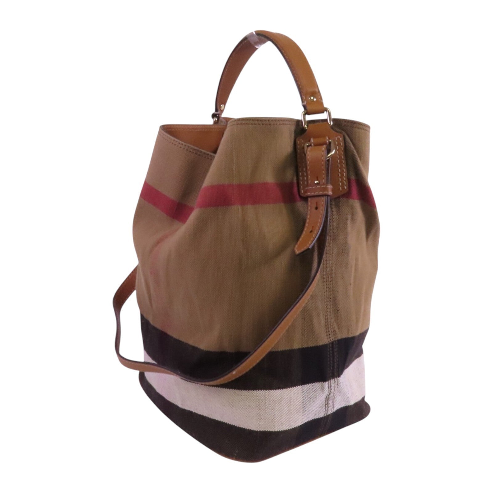 Burberry GHW Handbag Shoulder Bag - Brown, Canvas