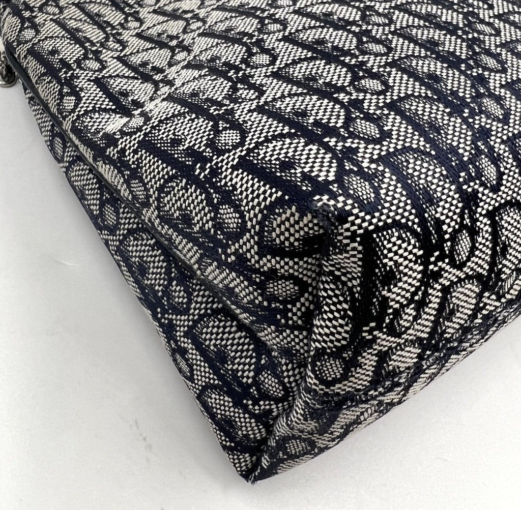 Christian Dior Trotter Mini Pouch Clutch Bag - Navy, Canvas