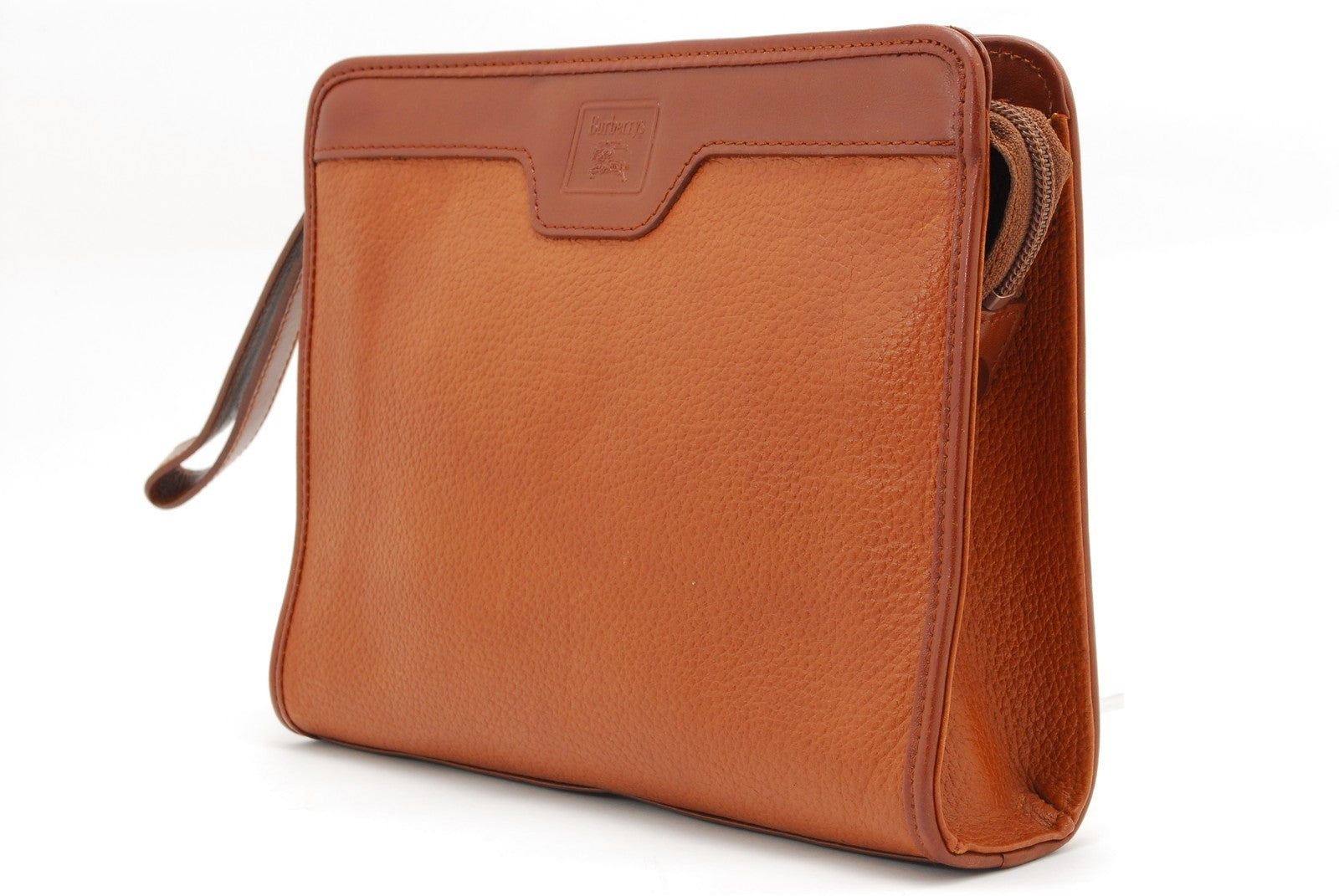 Burberry Burberrys Clutch Handbag - Brown, Leather