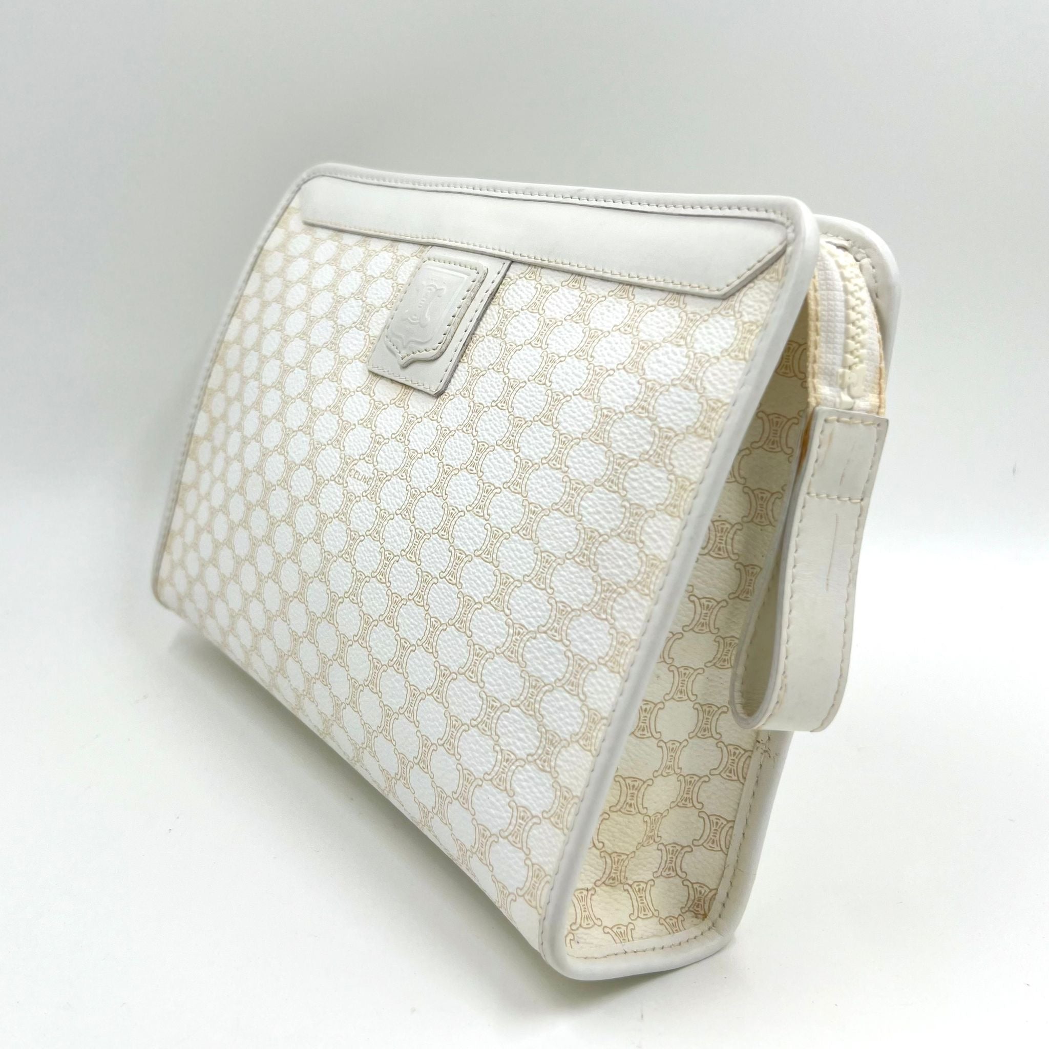 Celine macadam white clutch
