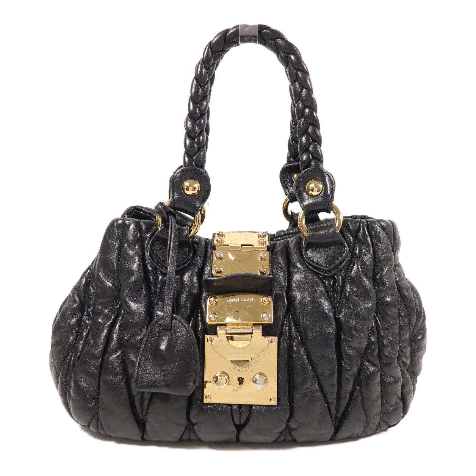 Miu Miu Hand Bag - Black, Calfskin Leather