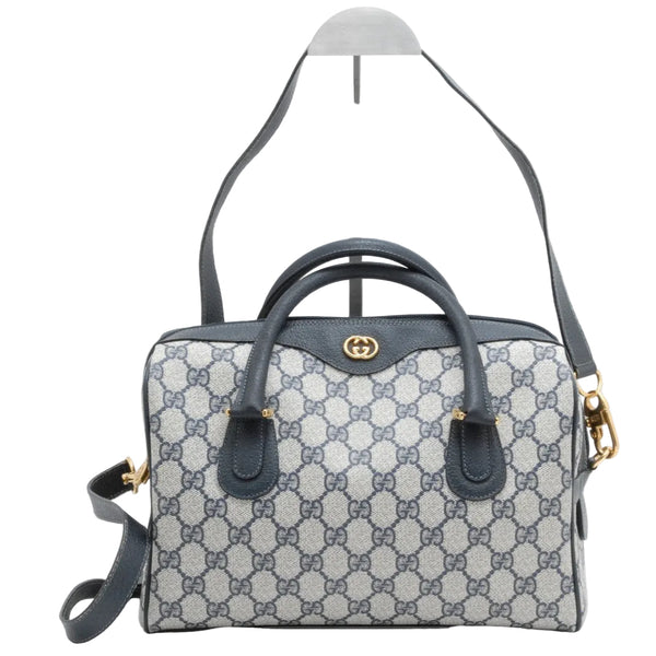 Gucci GG Supreme Boston Bag - Navy, PVC Leather