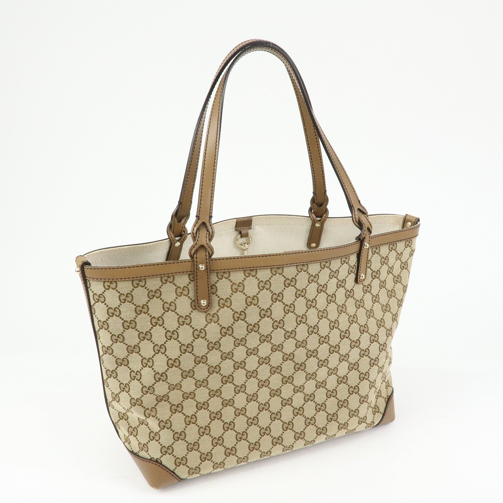Gucci Tote Bag - Beige, Canvas and Leather