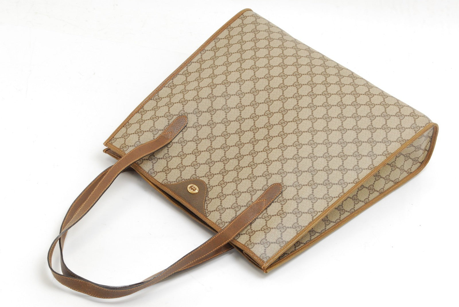 Gucci Vintage GG Supreme Shoulder Bag - Brown, PVC Leather 