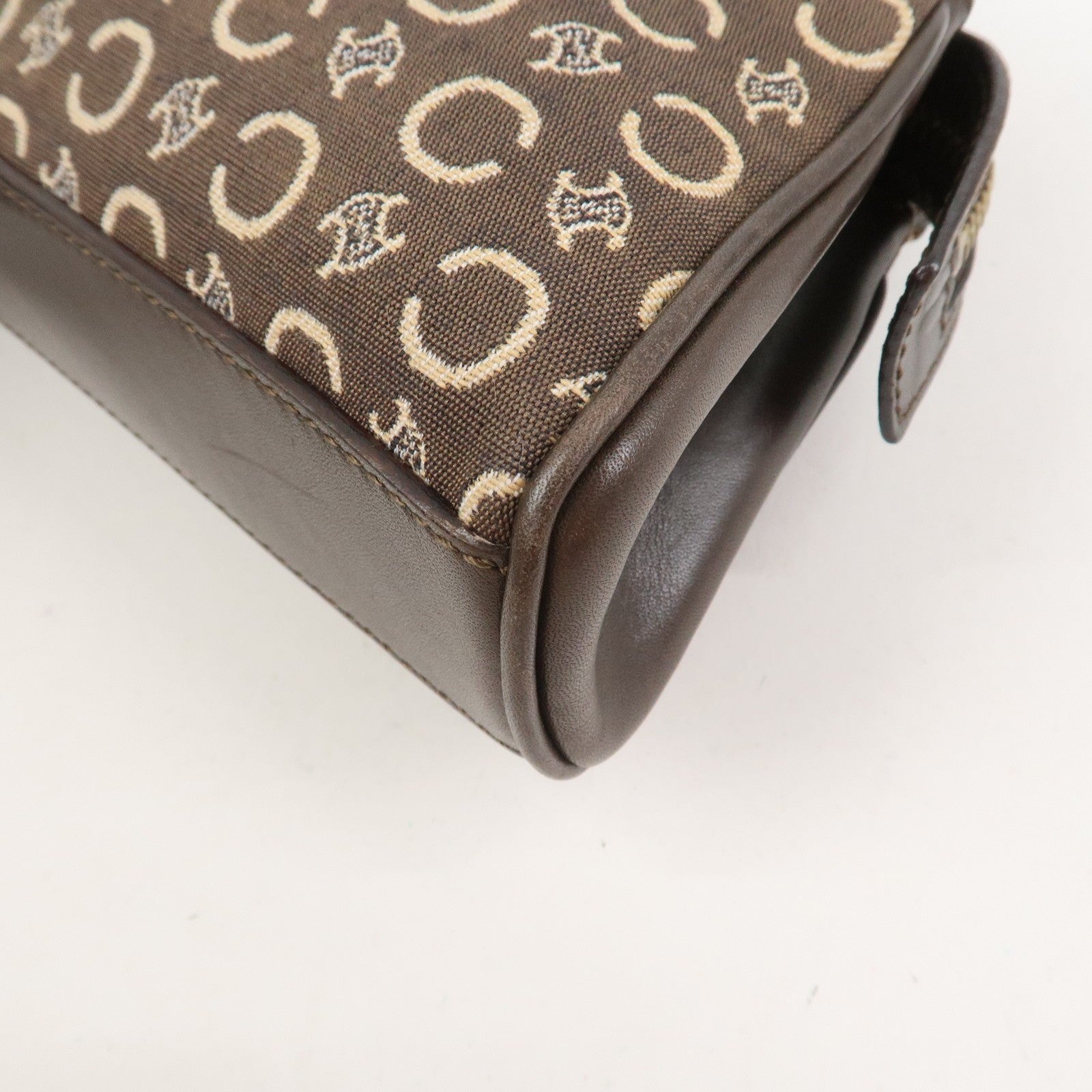 Celine C Macadam Hand Bag - Brown, Canvas and Leather 