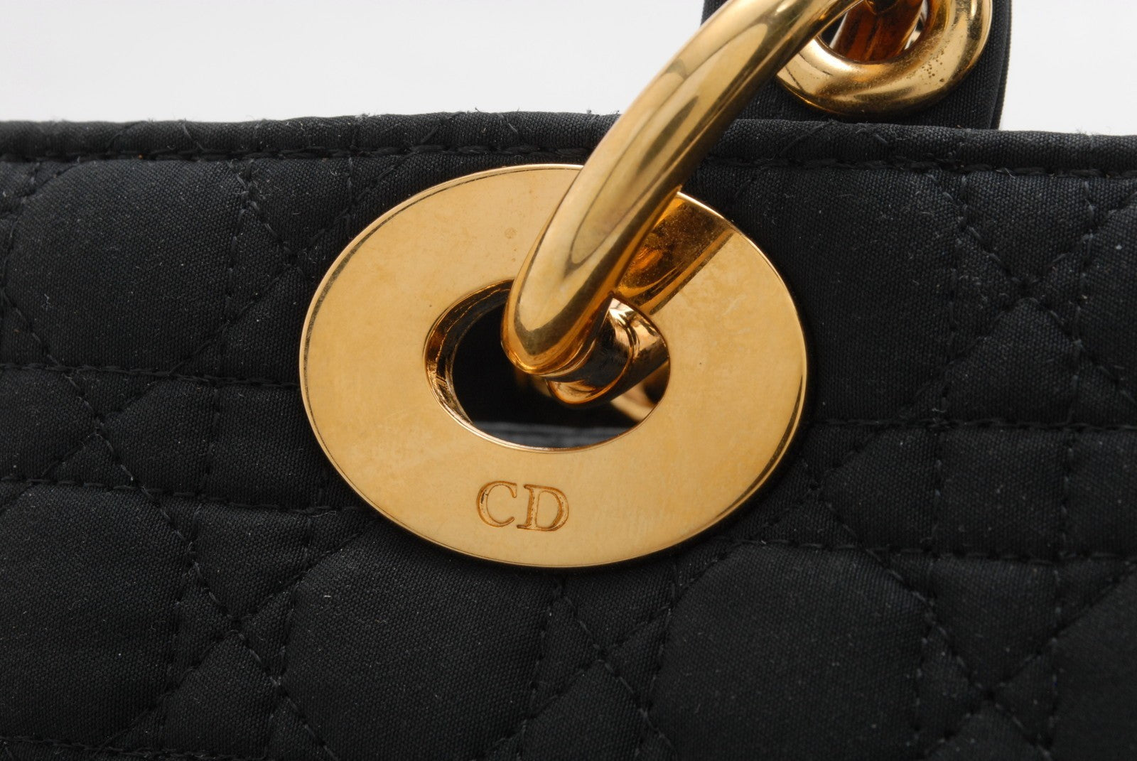 Christian Dior Lady Dior Handbag - Black, Nylon