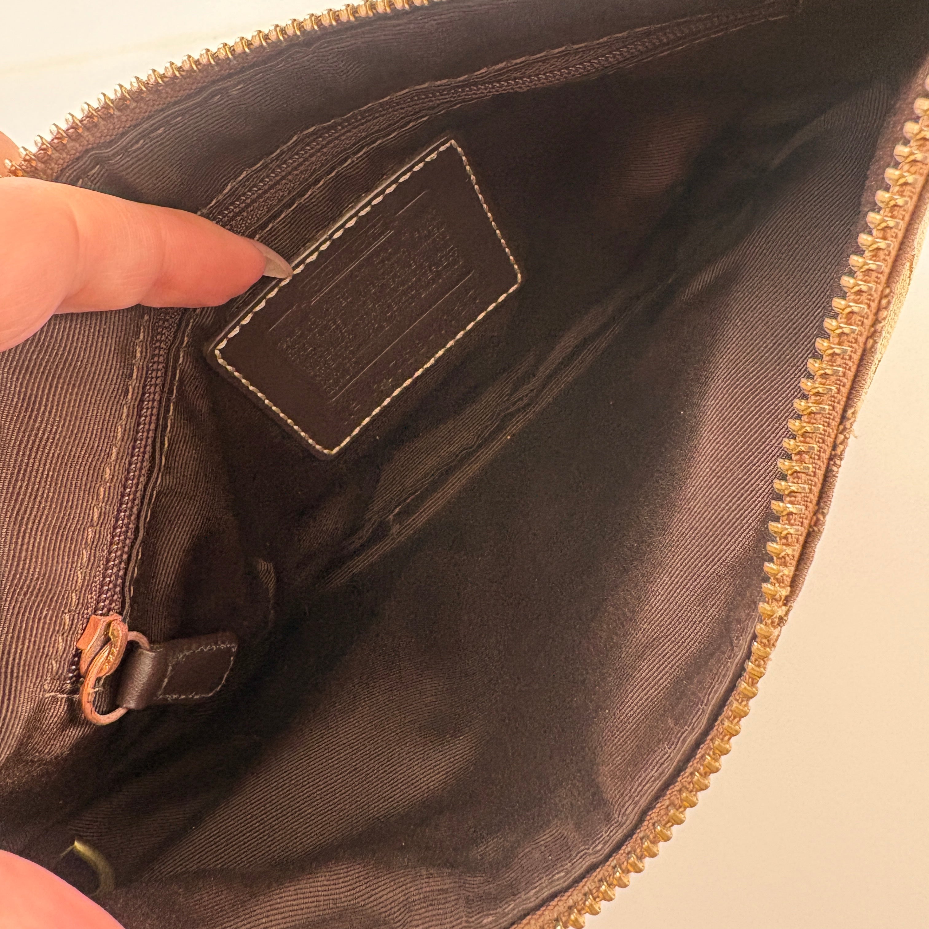 Coach Signature brown shoulder bag