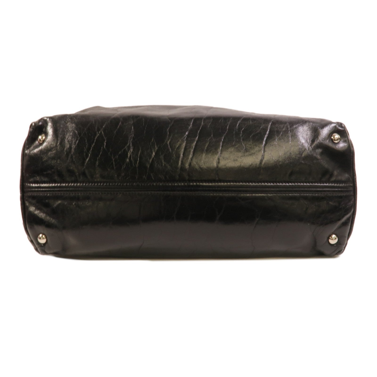 Miu Miu SHW Vitello Shine 2way Shoulder Bag - Black, Calfskin Leather