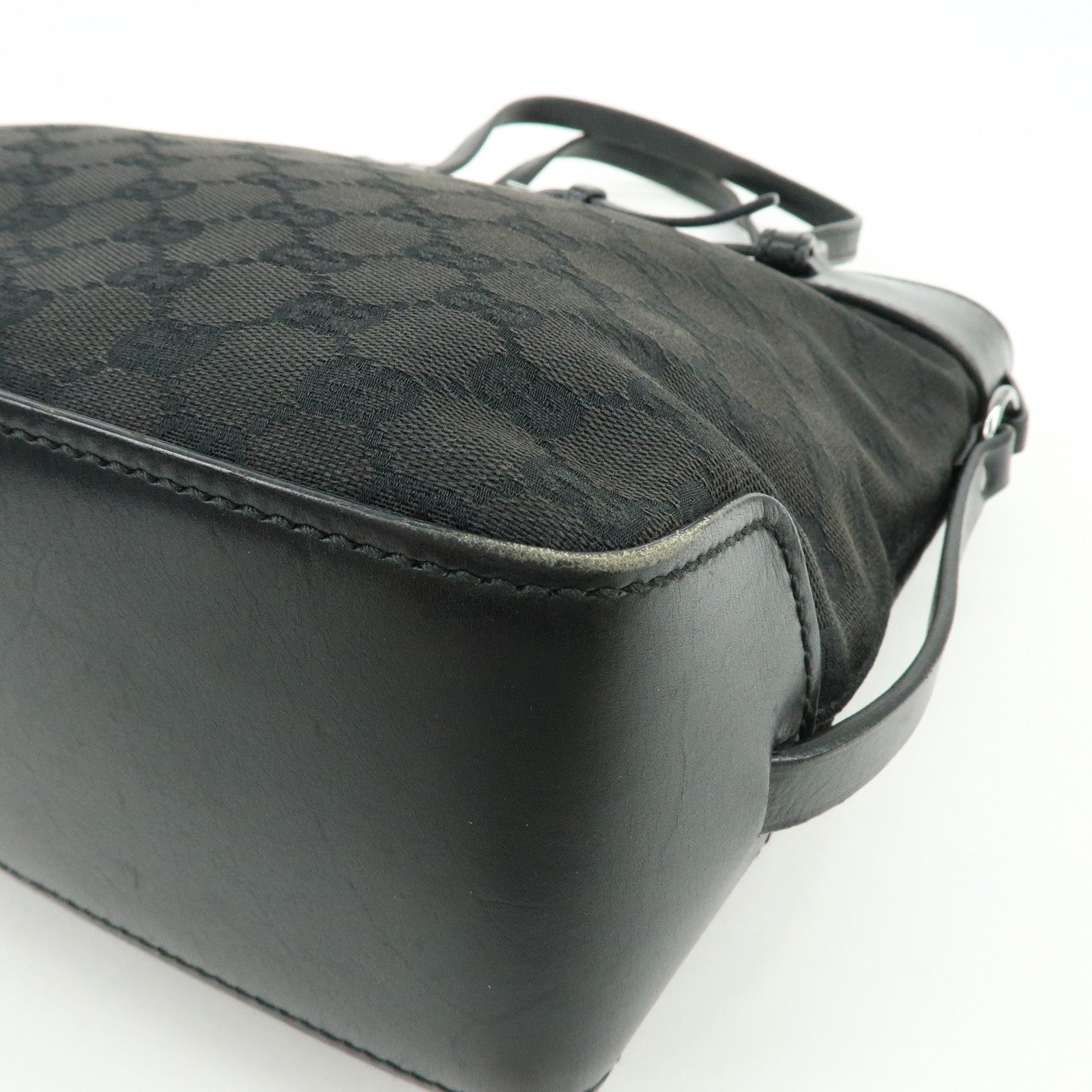 Gucci Tote Bag - Black, Canvas Leather 