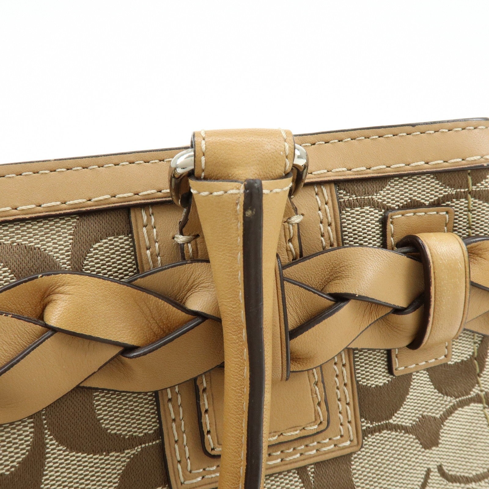 Coach Tote Bag - Brown, Canvas Leather