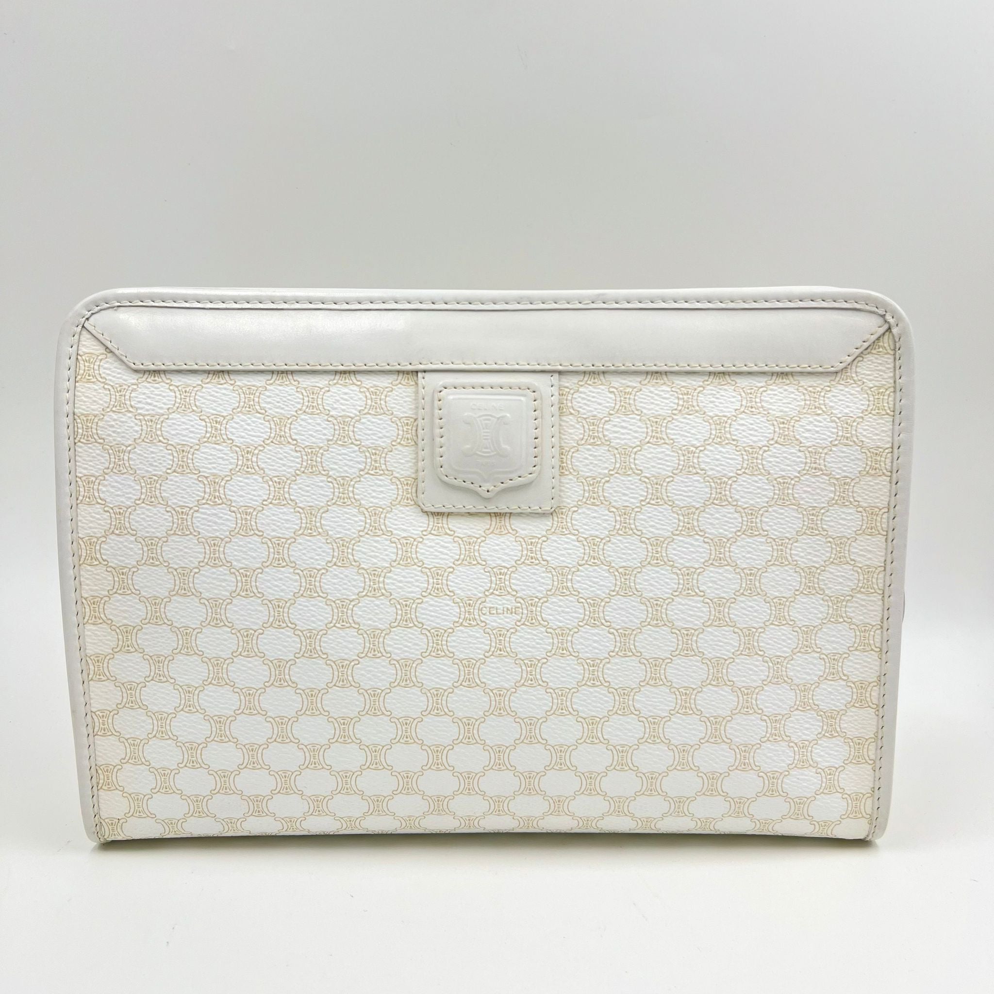 Celine macadam white clutch