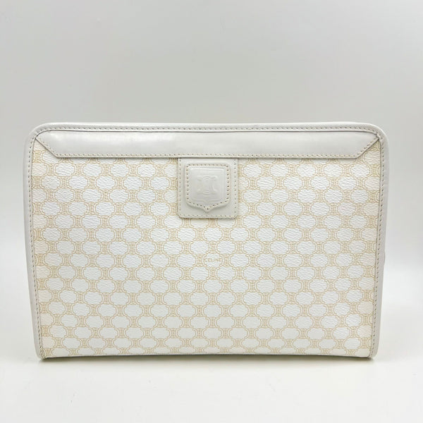 Celine macadam white clutch