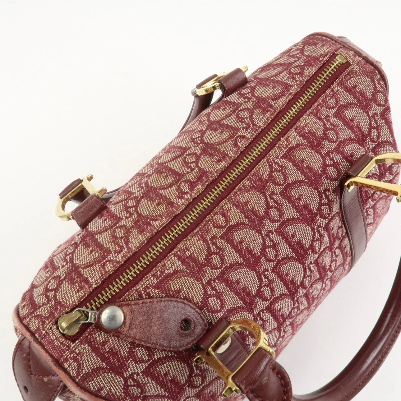 DIOR TROTTER BOSTON BURGUNDY BAG