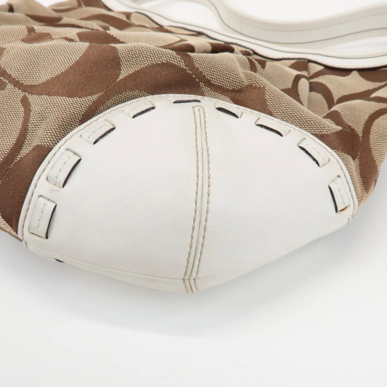 COACH Signature Canvas Leather Shoulder Bag