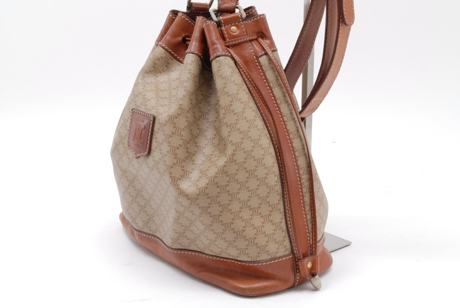Celine Macadam Shoulder Bag - Beige, Leather