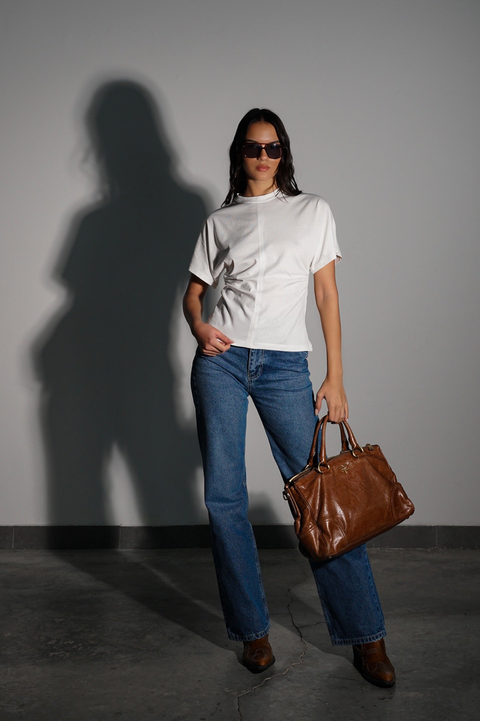 Prada 2way Bag - Brown, Leather
