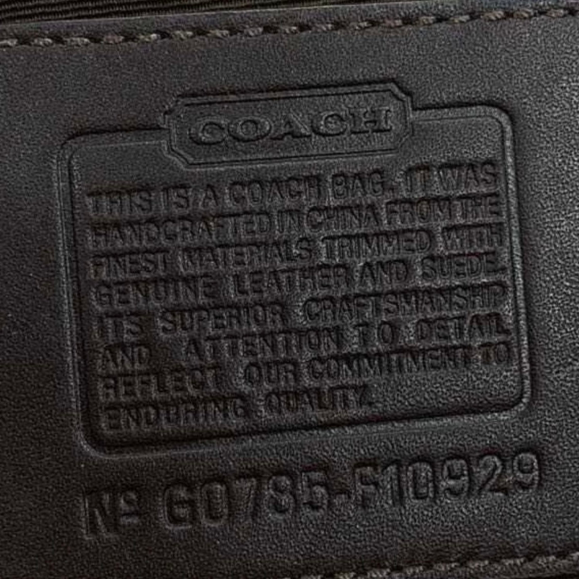 Coach Signature Suede Bag