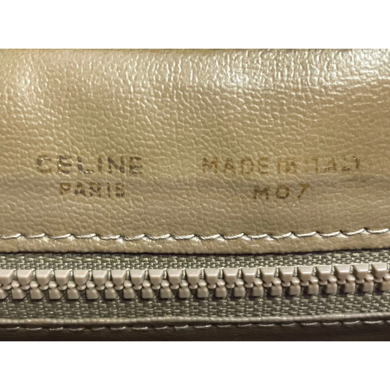 CELINE Clutch Bag Macadam Brown Leather Vintage