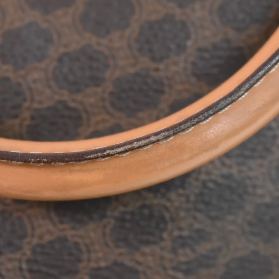 Celine Macadam PVC Boston Handbag Brown