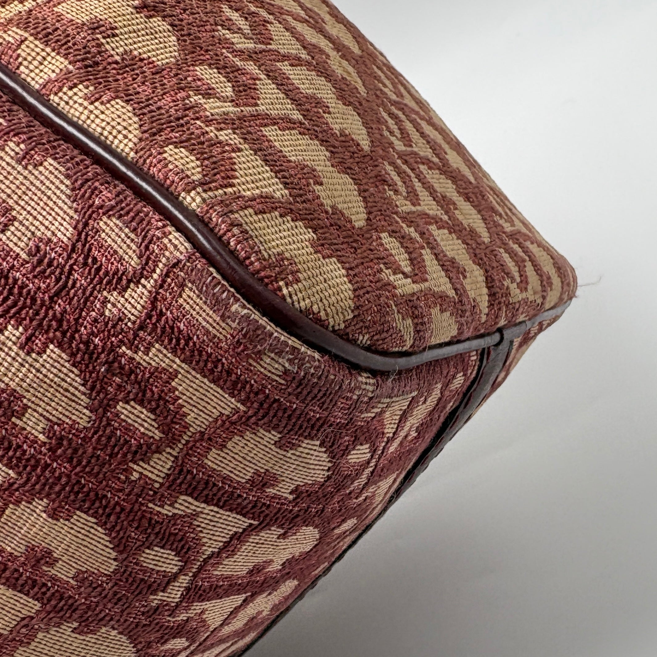 Christian Dior Trotter Boston Bag Burgundy