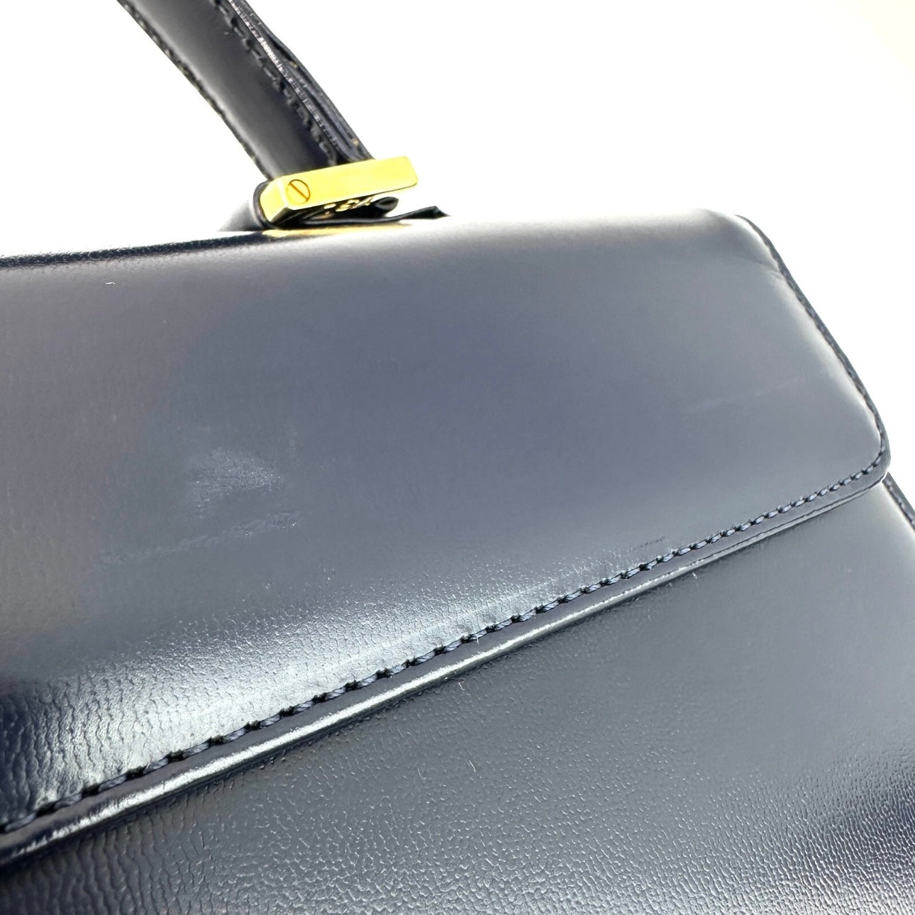 Saint Laurent Yves Saint Laurent Top Handle Bag - Navy, Leather