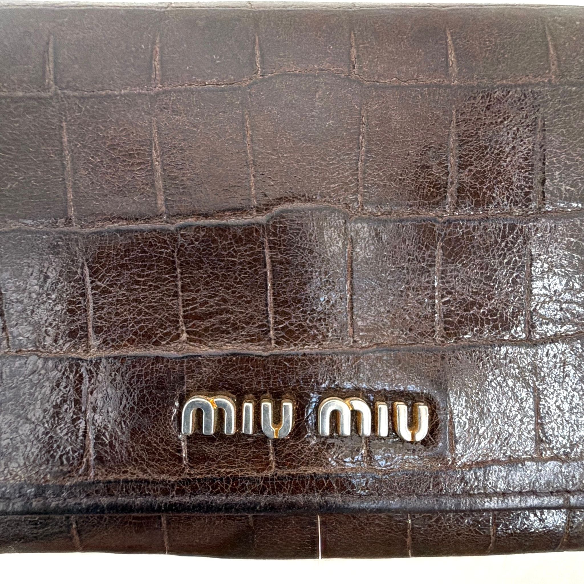 Miu Miu Croco brown wallet