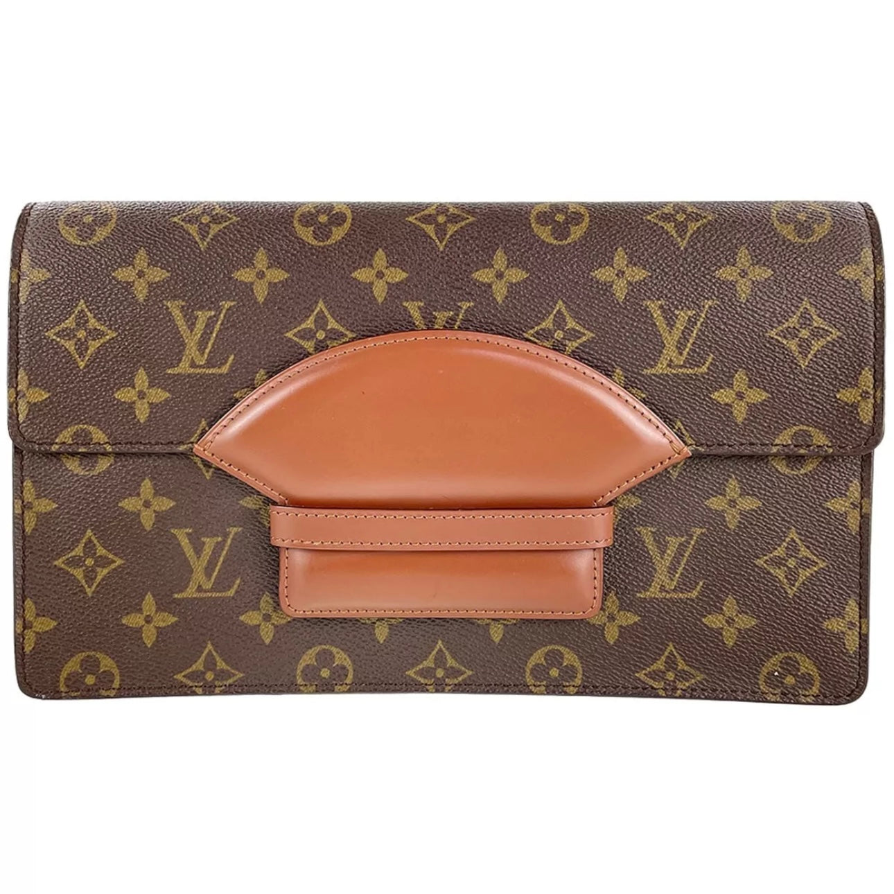Monogram Chaillot Leather Brown Clutch bag