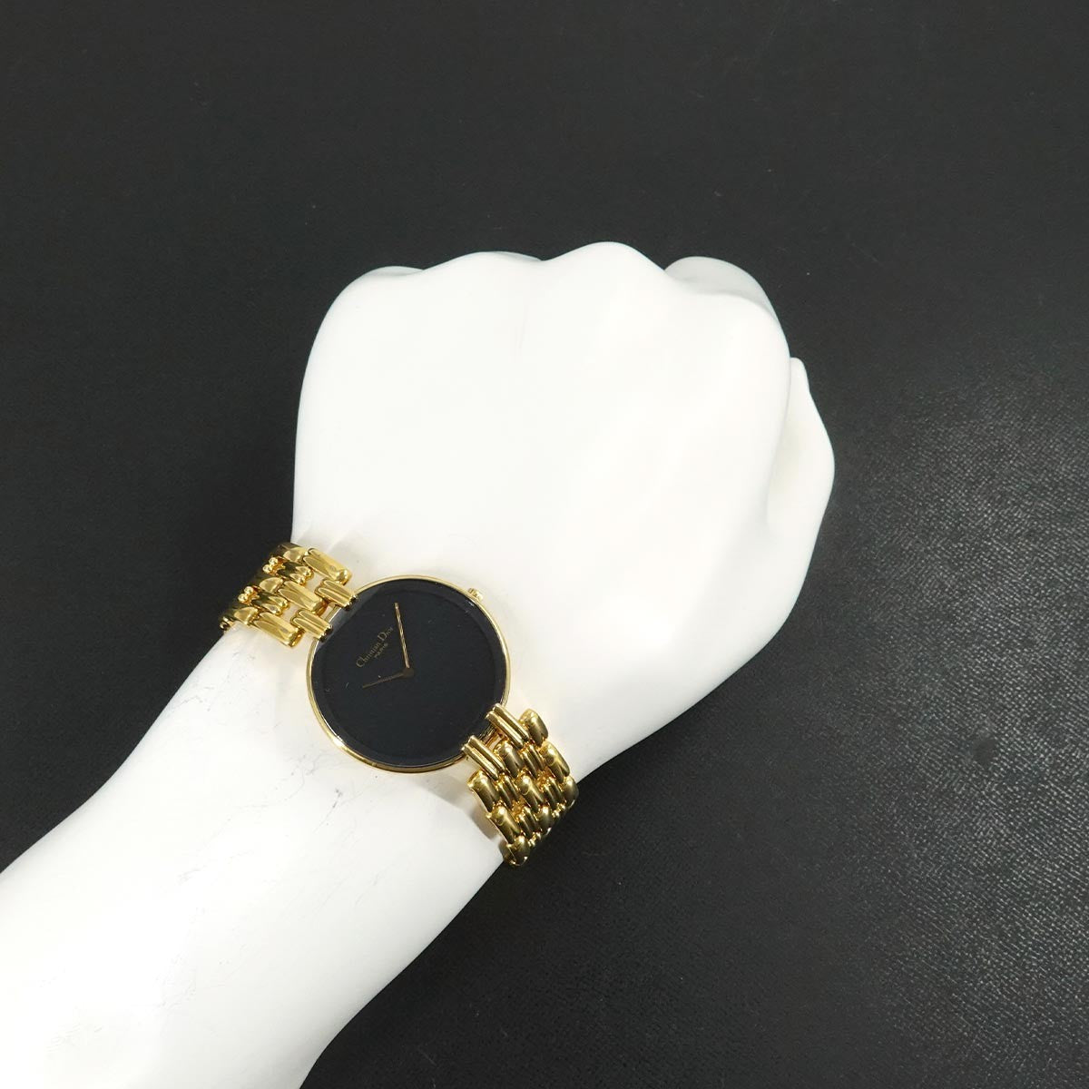 Christian Dior Bagira 47 154 3 Quartz Watch - Black, Stainless steel/GP