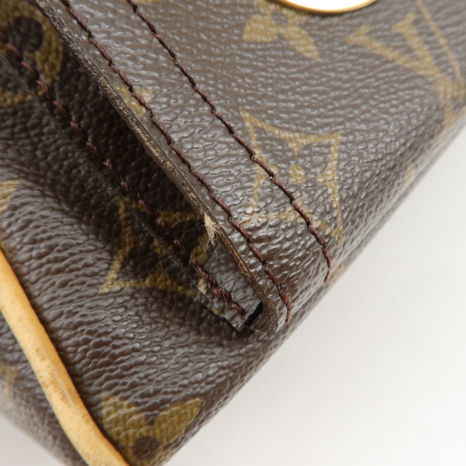Louis Vuitton Monogram Manhattan PM Hand Bag Brown