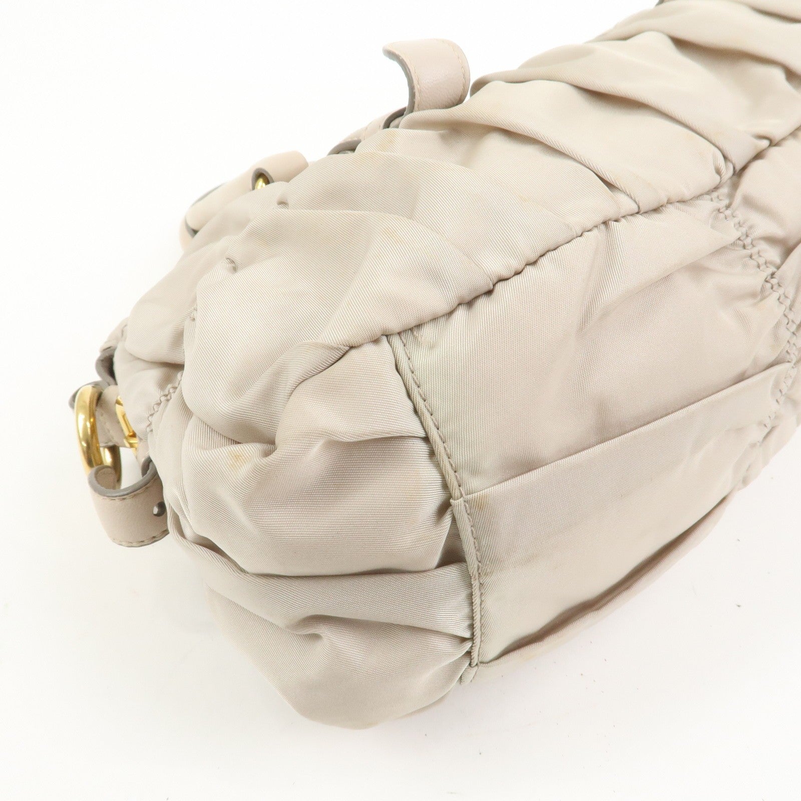 Prada Hand Bag - Gray, Nylon and Leather