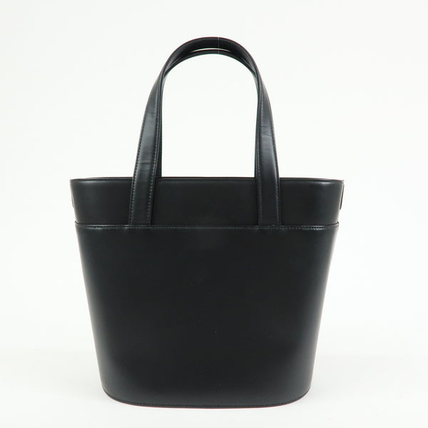 Burberry Nova Plaid Tote Bag - Black, Leather and Canvas