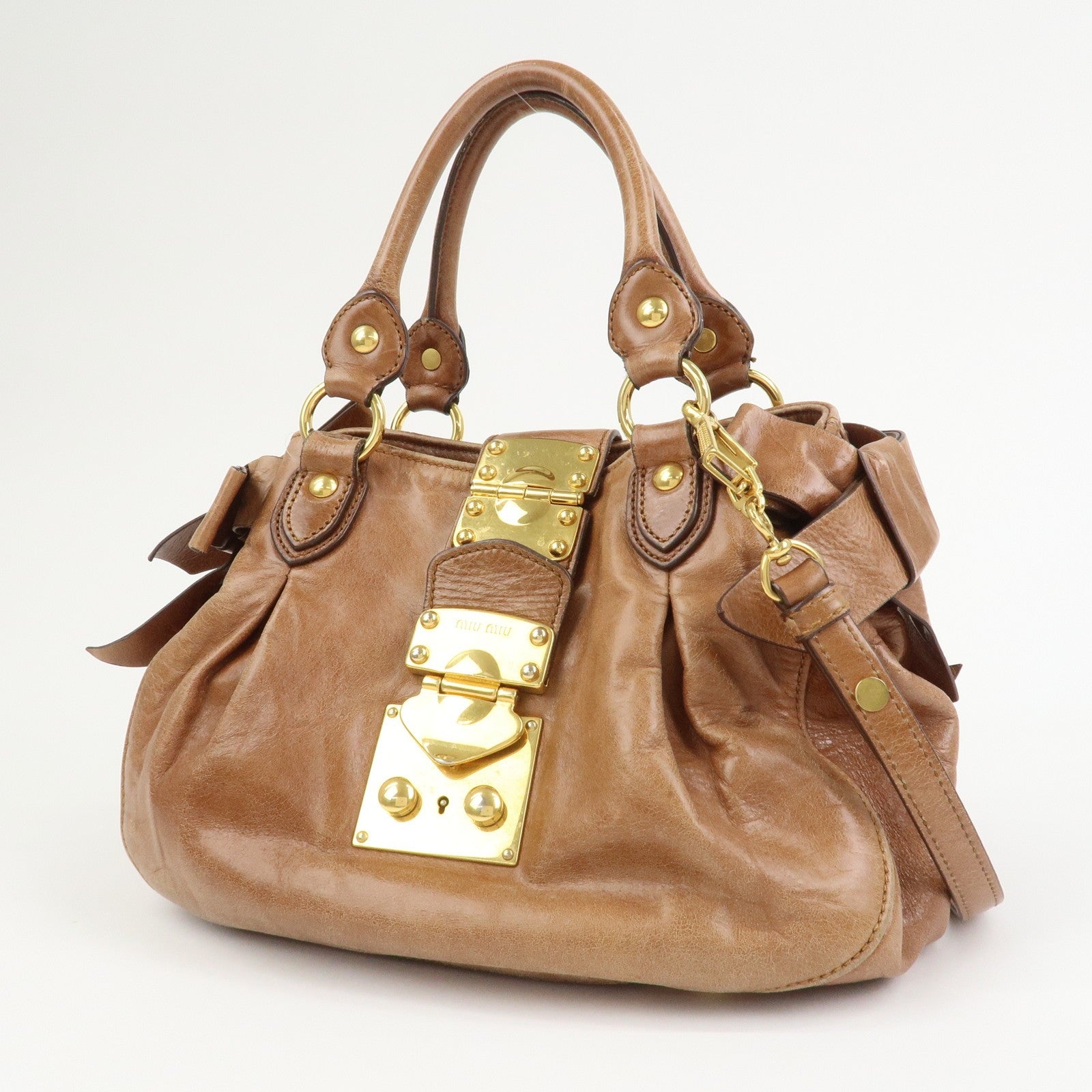 Miu Miu Hand Bag - Brown, Leather