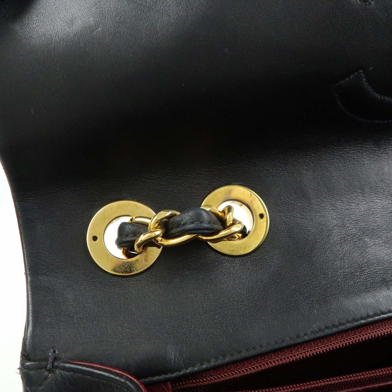 CHANEL Jumbo Matelasse 34 Lamb Skin Chain Shoulder Bag Black