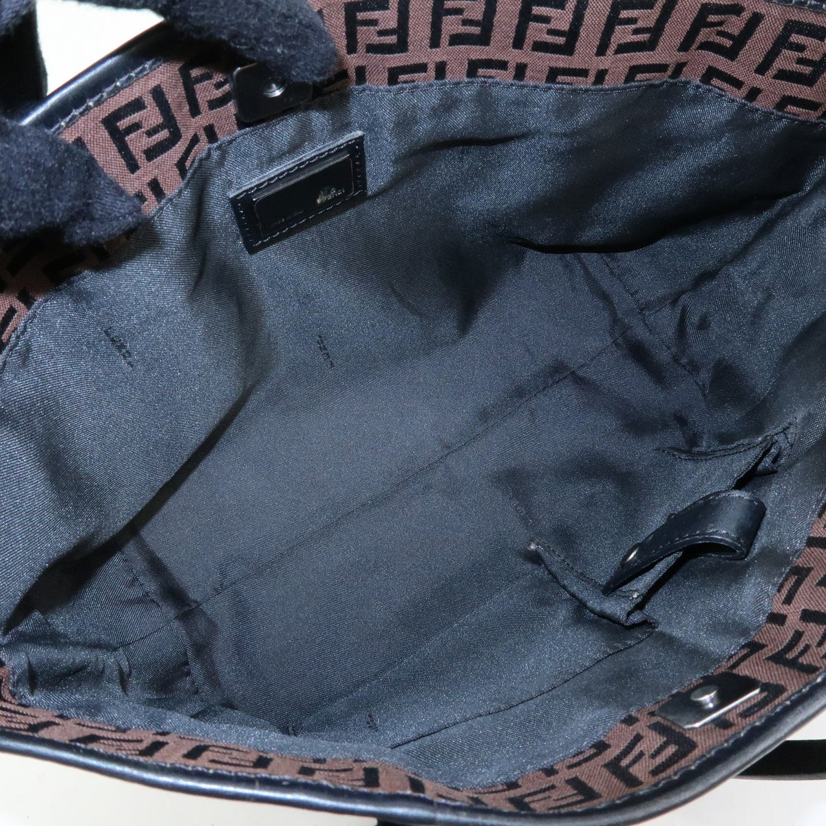 Fendi 8BH075 Tote Bag - Brown, Black, Jacquard Canvas, Leather