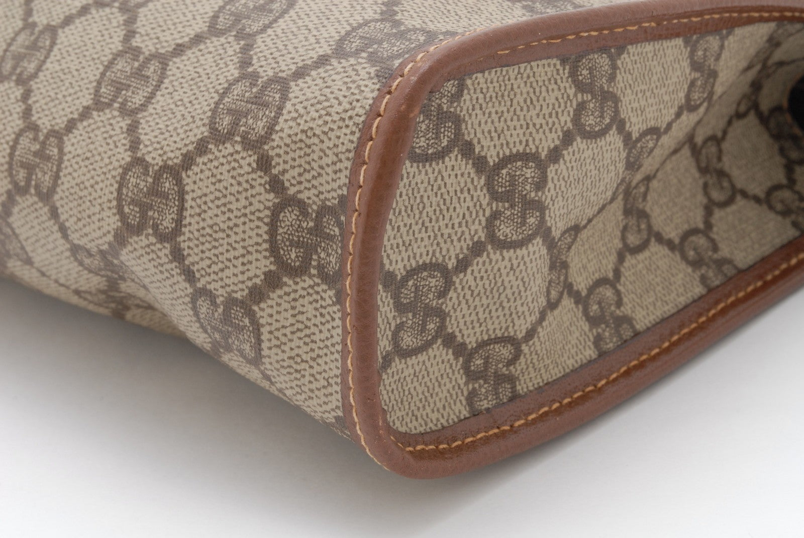 Gucci Sherry Clutch Bag - Brown, PVC Leather