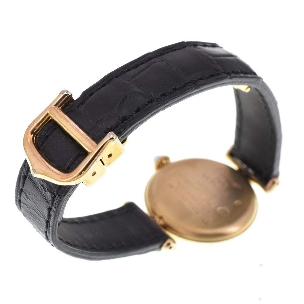 Cartier Must Colisee Vermeil SM Wristwatch - Gold, SV925 (Gold Plated) / Leather