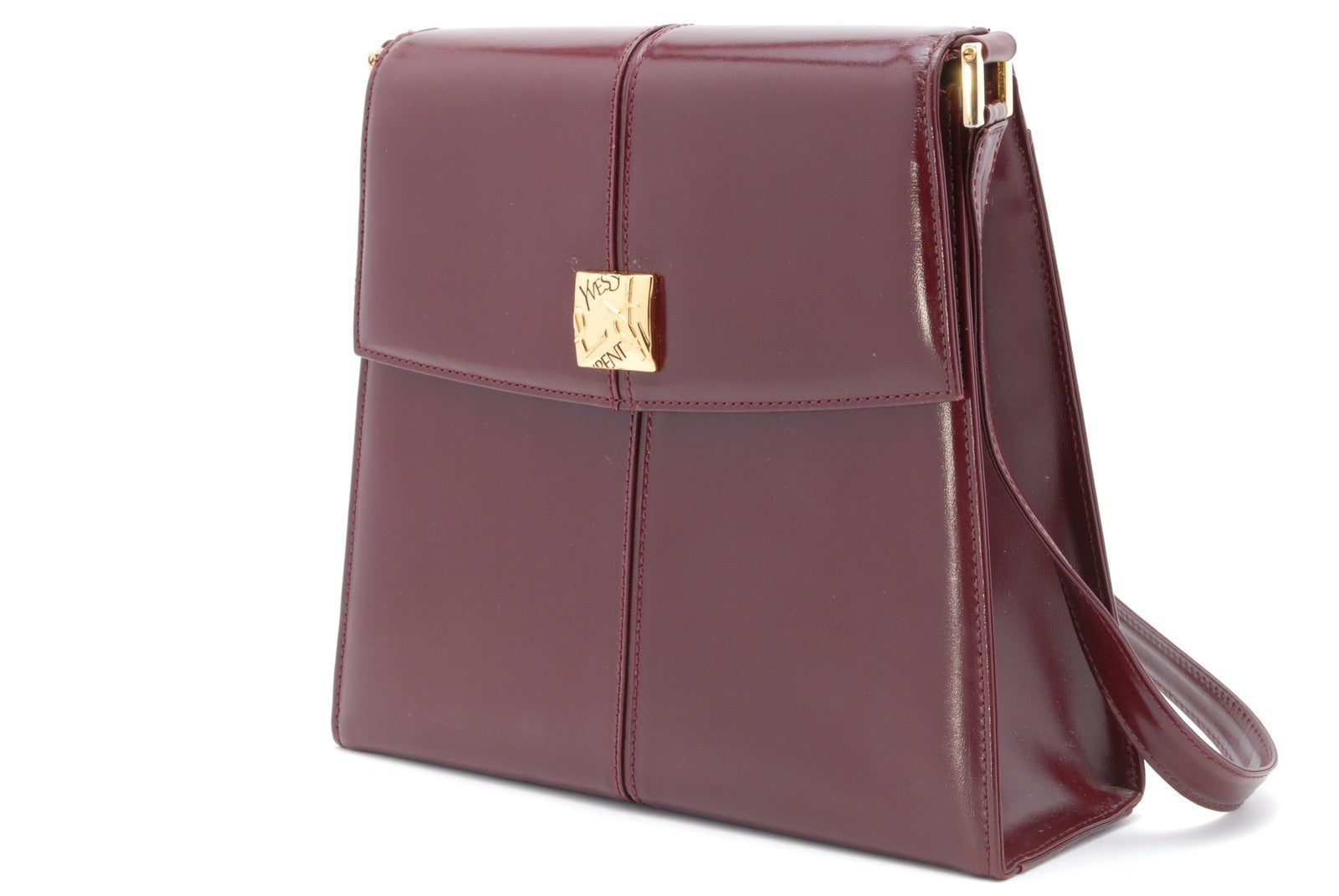 Yves Saint Laurent YSL Shoulder Bag - Burgundy, Leather