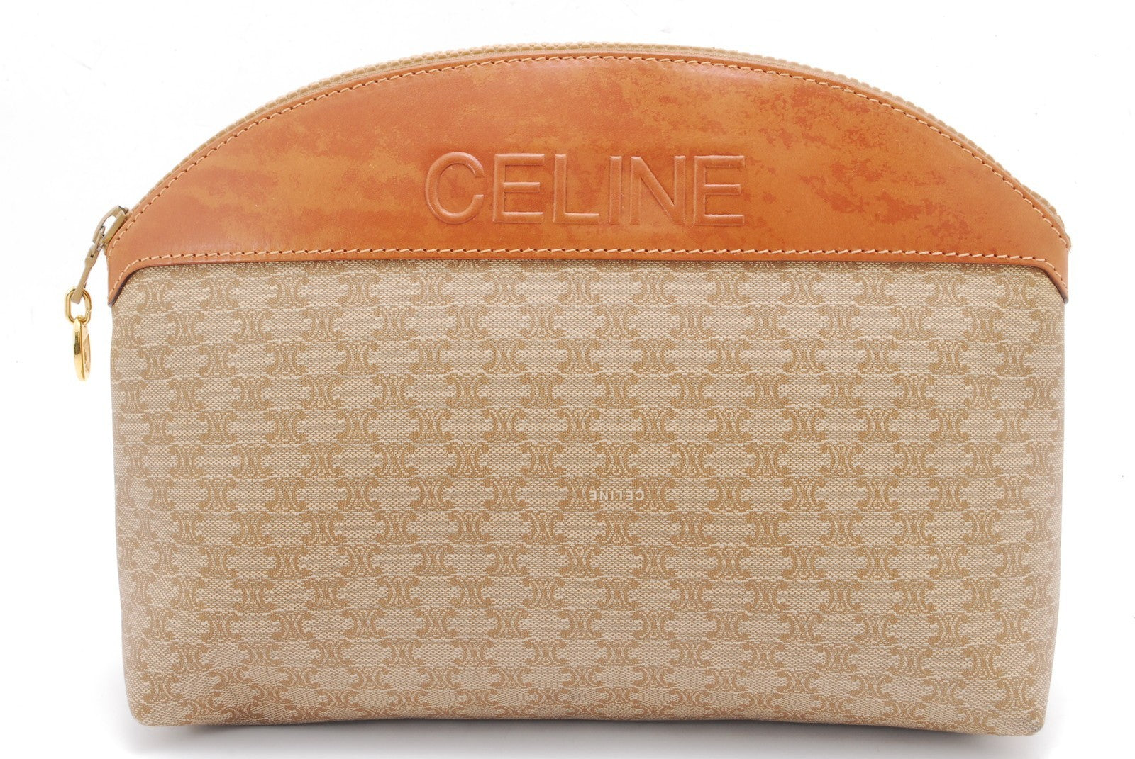Celine C Charm Clutch Bag - Beige Brown, PVC